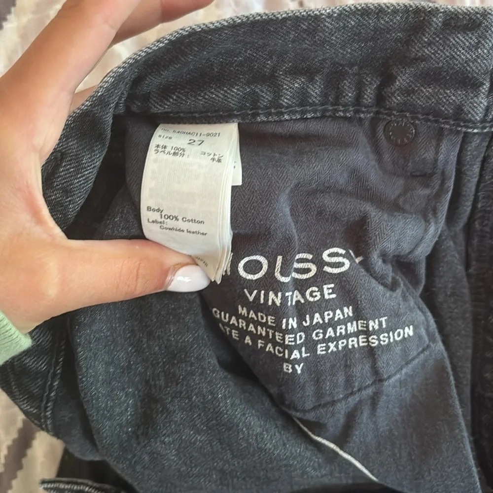 Moussy black denim short